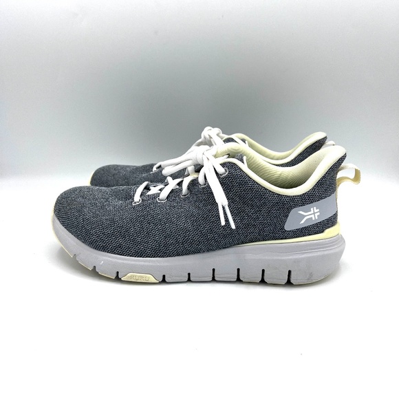 KURU Flex Via Athletic Sneaker Size 9 Wide Dove Gray / Pale Lime (80583) Size 40 - Picture 7 of 15